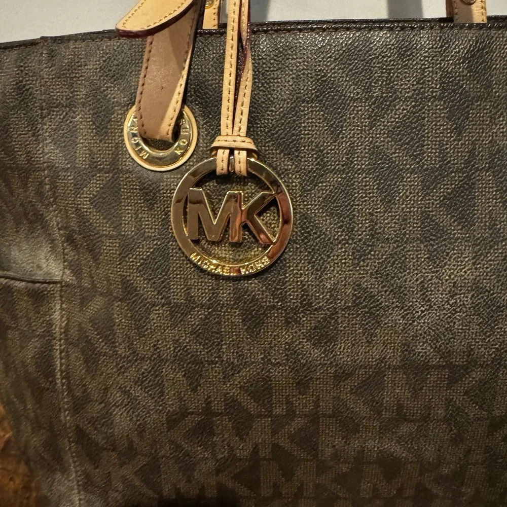 Michael Kors Brown Iconic Monogram Large Tote Bag - Dustbag Included